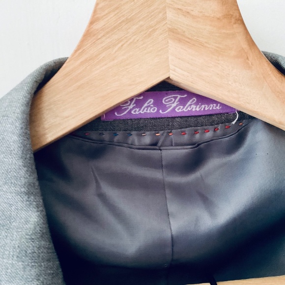 Fabio Fabrinni 3-Piece Suit Men's 42L Gray 2-Button Notch Lapel Formal Wedding - Picture 5 of 16